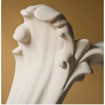 Tranquil Modern White Ceramic Waves Vase for Elegance