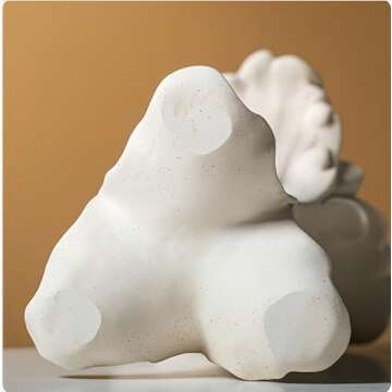 Tranquil Modern White Ceramic Waves Vase for Elegance