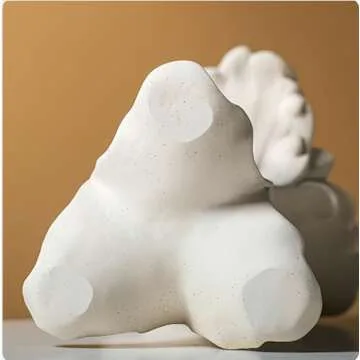 Tranquil Modern White Ceramic Waves Vase for Elegance