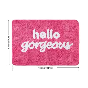 Fancy Soft Water Absorbent Bathroom Rug for Home Decor