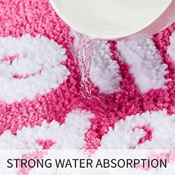 Fancy Soft Water Absorbent Bathroom Rug for Home Decor