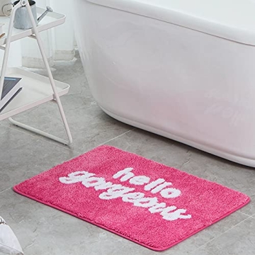 Fancy Soft Water Absorbent Bathroom Rug for Home Decor