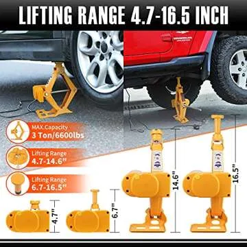 E-HEELP Electric Car Jack 3 Ton 12V with Impact Wrench