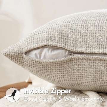 MIULEE Beige Decorative Pillow Covers for Stylish Home