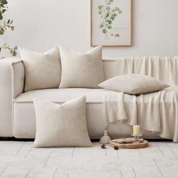MIULEE Beige Decorative Pillow Covers for Stylish Home