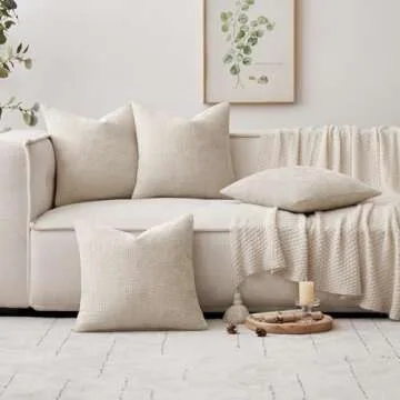 MIULEE Beige Decorative Pillow Covers for Stylish Home