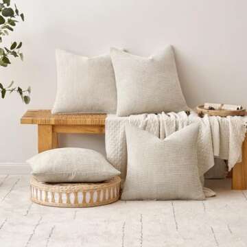 MIULEE Beige Decorative Pillow Covers for Stylish Home