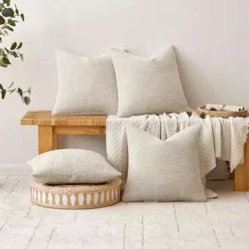 MIULEE Beige Decorative Pillow Covers for Stylish Home