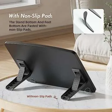 AFOOYO Extra Large Tablet Stand Adjustable Digital Drawing Tablet Holder Desktop Foldable Compatible with iPad,Fire HD,Galaxy Tab,Surface Pro,Graphics Tablet and More,Fit 7-23.8 inch
