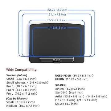 AFOOYO Extra Large Tablet Stand Adjustable Digital Drawing Tablet Holder Desktop Foldable Compatible with iPad,Fire HD,Galaxy Tab,Surface Pro,Graphics Tablet and More,Fit 7-23.8 inch