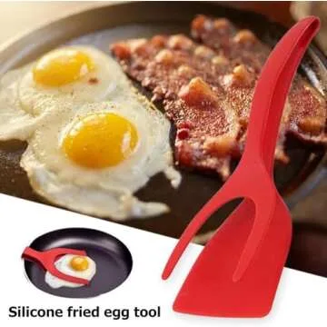 2 in 1 Grip and Flip Spatula Tongs - Ideal for Home Cooking
