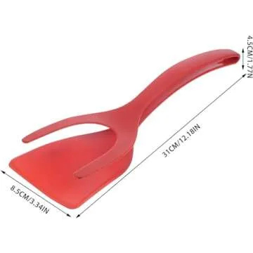 2 in 1 Grip and Flip Spatula Tongs for Non-Stick Cooking
