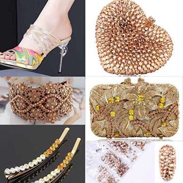 1728 Pieces Flatback Rhinestones for Nail Art & Crafts