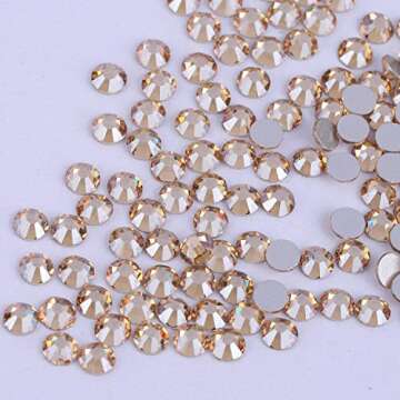 1728 Pieces Flatback Rhinestones for Nail Art & Crafts