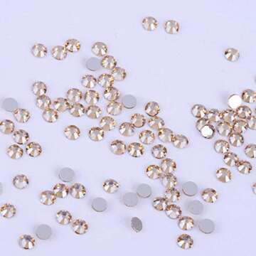 1728 Pieces Flatback Rhinestones for Nail Art & Crafts
