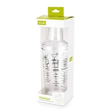 True Maraca Cocktail Shaker with Built In Strainer and Recipes