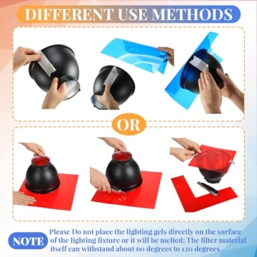 Vibrant Barydat 12 Pcs Colored Gel Light Filter Set