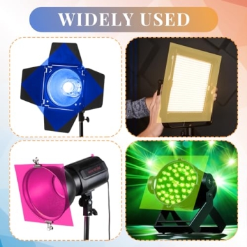 Vibrant Barydat 12 Pcs Colored Gel Light Filter Set