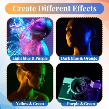 Vibrant Barydat 12 Pcs Colored Gel Light Filter Set