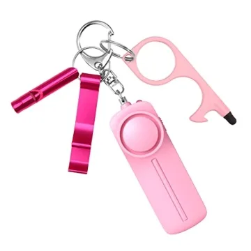 Safety Keychain Set for Women and Kids, 4 Pcs Safety Keychain Accessories, Self Defense Keychain Set...