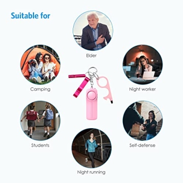 Safety Keychain Set with Personal Alarm for All Ages