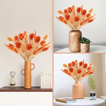 WESAIL Artificial Husk Thistle Bush Flowers for Autumn