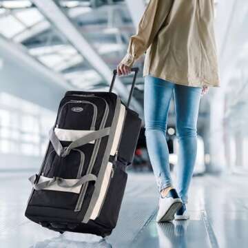 Olympia Wheeled Duffel Bag 33" - Stylish Travel Companion