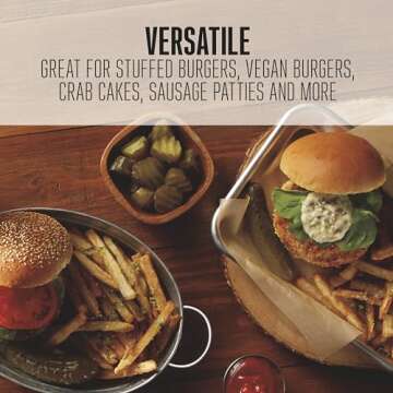 Weston Burger Press, Makes 4 1/2" Diameter Patties for Hamburger, Crab Cakes, Sausage, 1/4lb to 3/4lb, Spring Ejector for Easy Removal, Single, Non-stick Heavy-Duty Cast Aluminum