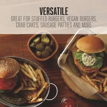 Weston Burger Press, Makes 4 1/2" Diameter Patties for Hamburger, Crab Cakes, Sausage, 1/4lb to 3/4lb, Spring Ejector for Easy Removal, Single, Non-stick Heavy-Duty Cast Aluminum