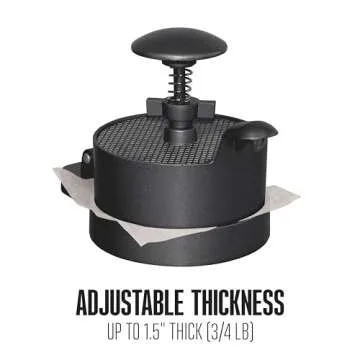 Weston Burger Press, Makes 4 1/2" Diameter Patties for Hamburger, Crab Cakes, Sausage, 1/4lb to 3/4lb, Spring Ejector for Easy Removal, Single, Non-stick Heavy-Duty Cast Aluminum
