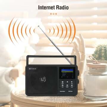Retekess TR640 Portable Radio,Internet Radio,Bluetooth Receiver,Thousands of Global Radio Stations,S...