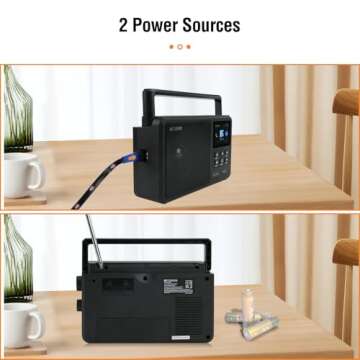 Retekess TR640 Portable Radio,Internet Radio,Bluetooth Receiver,Thousands of Global Radio Stations,Station Presets and Alarm Clock