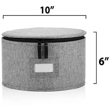 Stackable China Storage Case for 12 Plates - Durable & Convenient