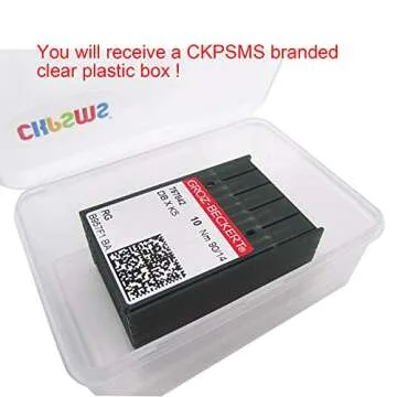 50PCS Groz Beckert DBXK5 Industrial Embroidery Machine Needles in CKPSMS Clear Plastic Box Compatible with/Replacement for Tajima Brand Barudan Brand SWF Brand (100/16)