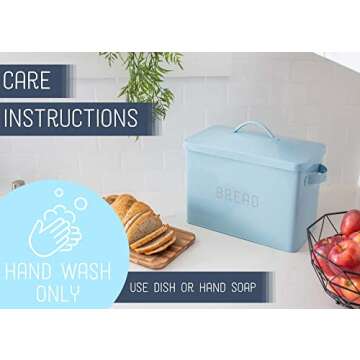 Stylish Nat & Jules Blue Metal Bread Box for Baked Goods