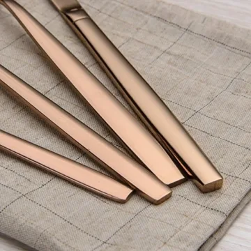 Berglander 20 Piece Titanium Rose Gold Flatware Set