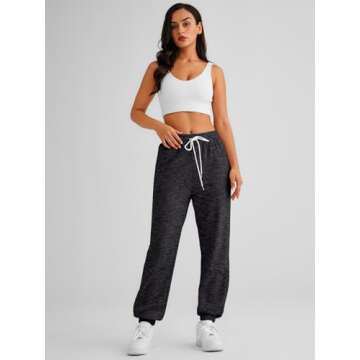 AUTOMET Women's Cinch Bottom Joggers - Breathable Sweatpants with Pockets