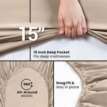 Utopia Twin Fitted Sheets - Soft, Deep Pocket, Durable