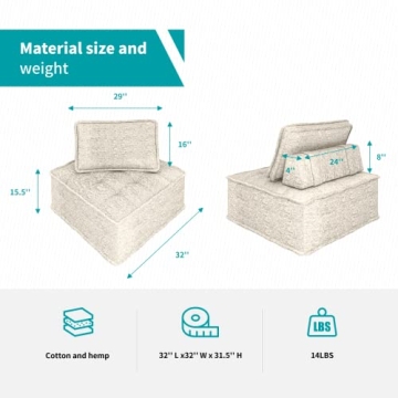 BALUS Modular Sectional Sofa - Cozy Versatile Seating Solution