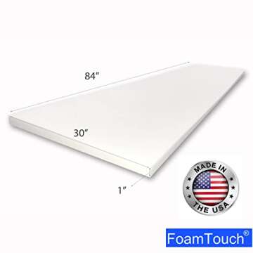 Variety of FoamTouch 30" x 84" Upholstery Foam Sheets