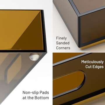 ATZYmolin Large Acrylic Serving Tray for Home & Events