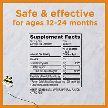 Zarbee's Baby Soothing Cough Syrup With Dark Honey; Natural Peach & Honey Flavor; 2 Fl Oz