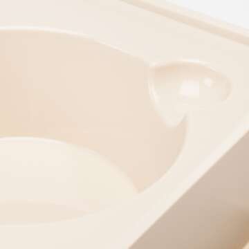 IRIS USA Elevated Feeder with Airtight Storage, Large, Almond/Clear FS-L