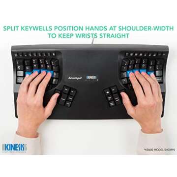 Kinesis Advantage2 Ergonomic Keyboard (KB600) - Enhance Your Typing Comfort and Productivity