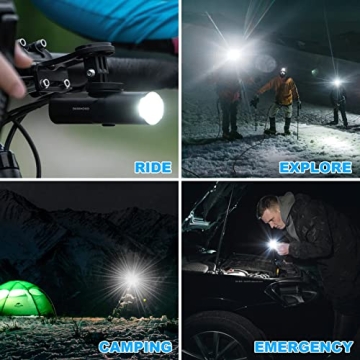 TINGCHUAN Bike Helmet Light for Safe Night Riding