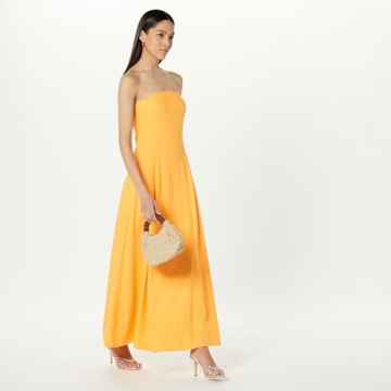 The Drop Women's Carlota Strapless Linen Maxi Dress - Plus Size