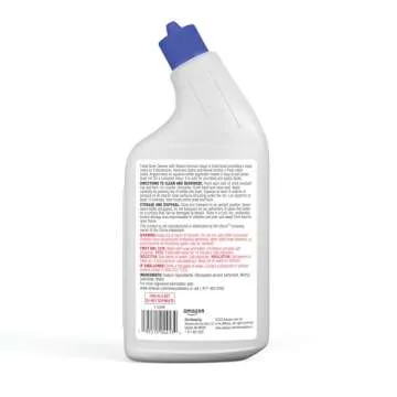 Amazon Basics Toilet Bowl Cleaner with Cling Action Formula, Bleach, Fresh Scent, 24 Fl Oz, Pack of ...