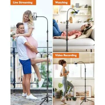 VICTIV 85" Tall Phone Tripod Stand with Remote
