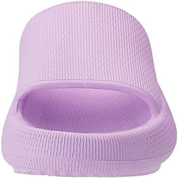 Joomra Womens Slides Cushioned Quick Drying Foam Female Pillow Shower Slippers House Shoes Indoor Pool Beach Spa Garden Sandals for Ladies Sandles Purple 40-41
