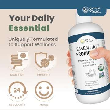 SCD Essential Probiotics for Women, Men, Kids and Toddlers, Live Probiotic for Digestion and Immunit...